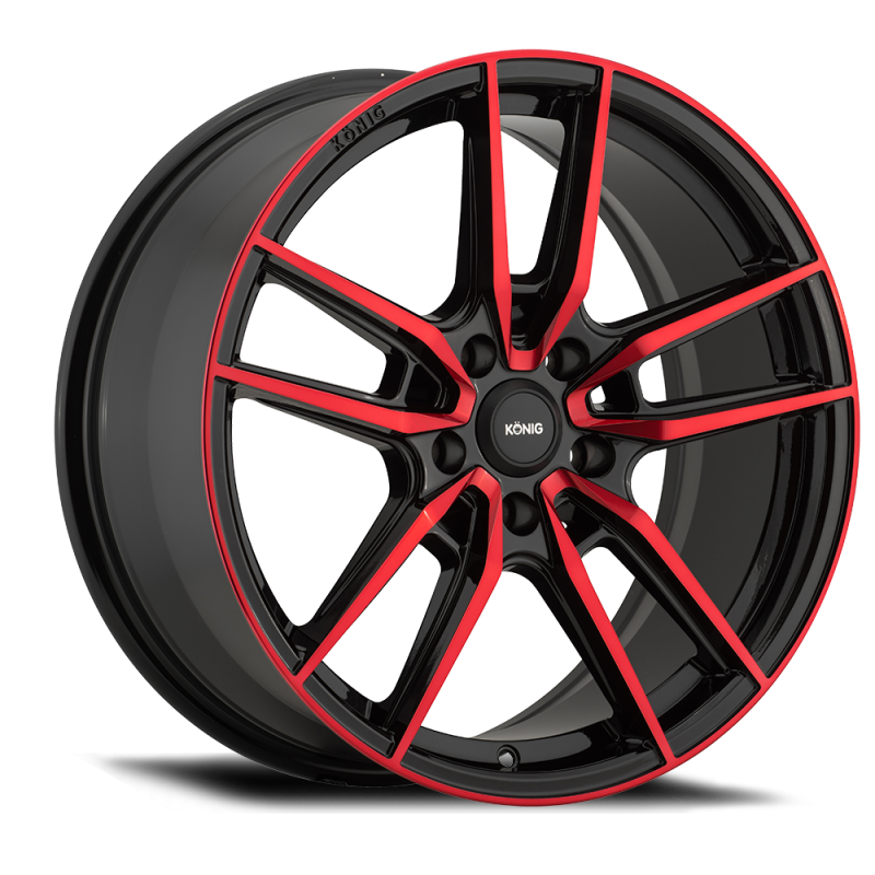 Konig Myth 19x8.5 5x114.3 ET40 Gloss Black w/ Red Tinted Clearcoat