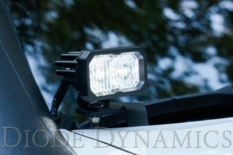 Diode Dynamics 16-21 Toyota Tacoma Stage Series 2in LED Ditch Light Kit - Yellow Pro Combo - DD6379