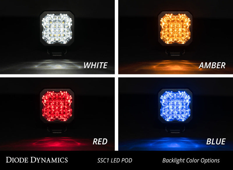 Diode Dynamics Stage Series C1 LED Pod Pro - White Flood Flush ABL Each - DD6475S