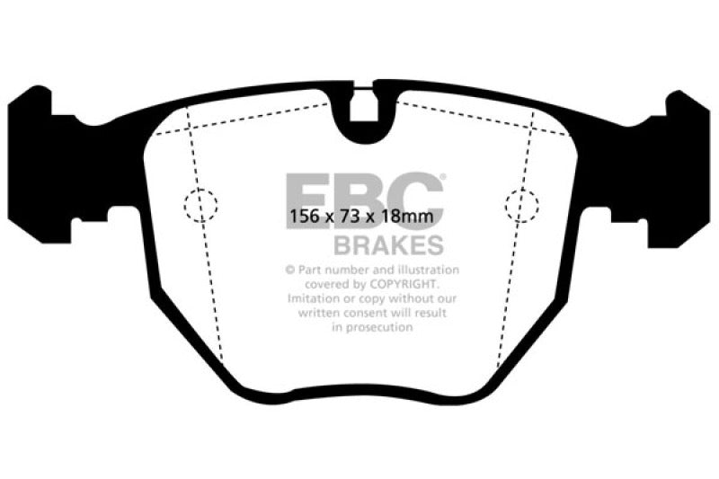 EBC 00-04 BMW M5 5.0 (E39) Yellowstuff Front Brake Pads - DP41036R