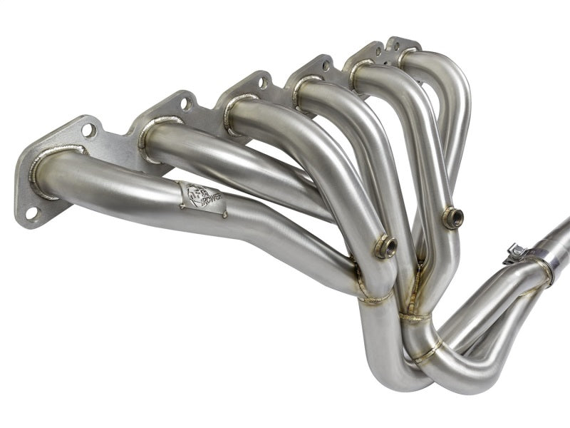 aFe Power Twisted Steel Long Tube Header &amp; Connection Pipes (Street Series) 01-16 Nissan Patrol