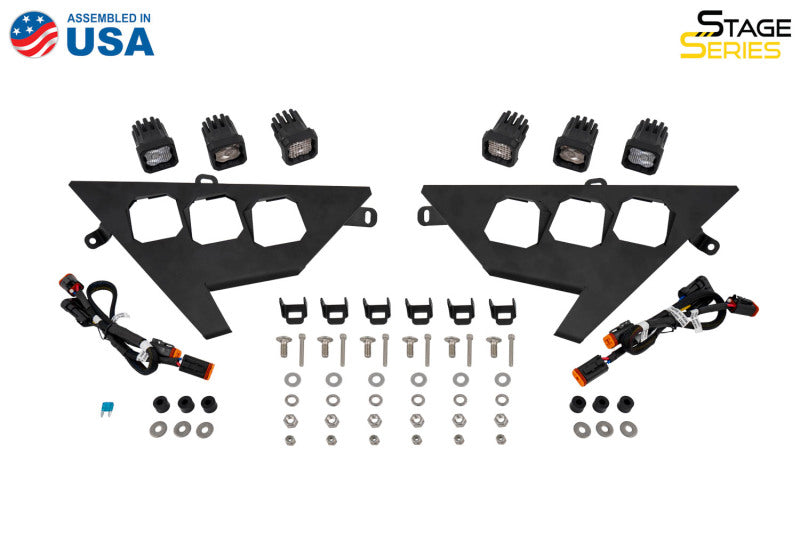 Diode Dynamics 20-Present Polaris RZR C1 Headlamp Kit Pro - White ABL (Pair) - DD7644