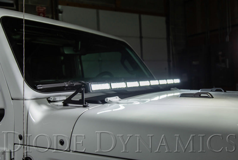 Diode Dynamics 18-21 Jeep JL Wrangler/Gladiator SS50 Hood LED Light Bar Kit - White Combo - DD6106