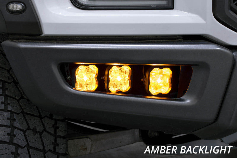 Diode Dynamics 17-20 Ford Raptor SS3 LED Fog Light Kit - White Sport - DD6363