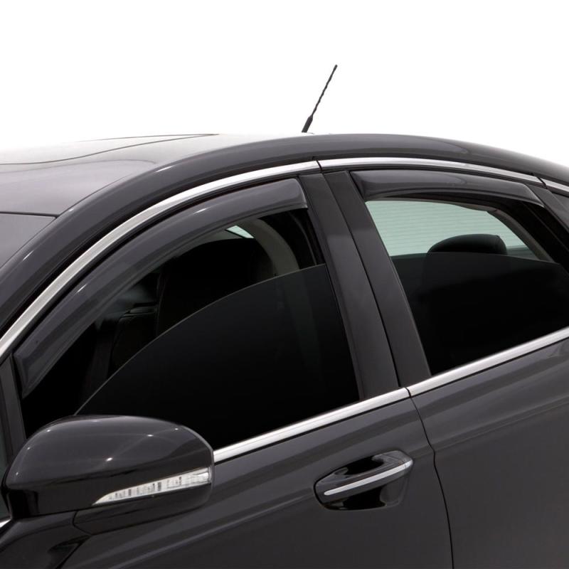 AVS 12-18 Ford Focus Ventvisor In-Channel Front &amp; Rear Window Deflectors 4pc - Smoke