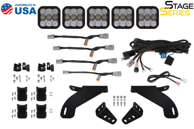 Diode Dynamics 21-22 Ford F-150 SS5 Grille CrossLink Lightbar Kit- Pro White Combo - DD7321