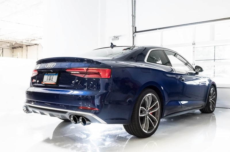 AWE Tuning Audi B9 S5 Coupe 3.0T Track Edition Exhaust - Chrome Silver Tips (102mm)