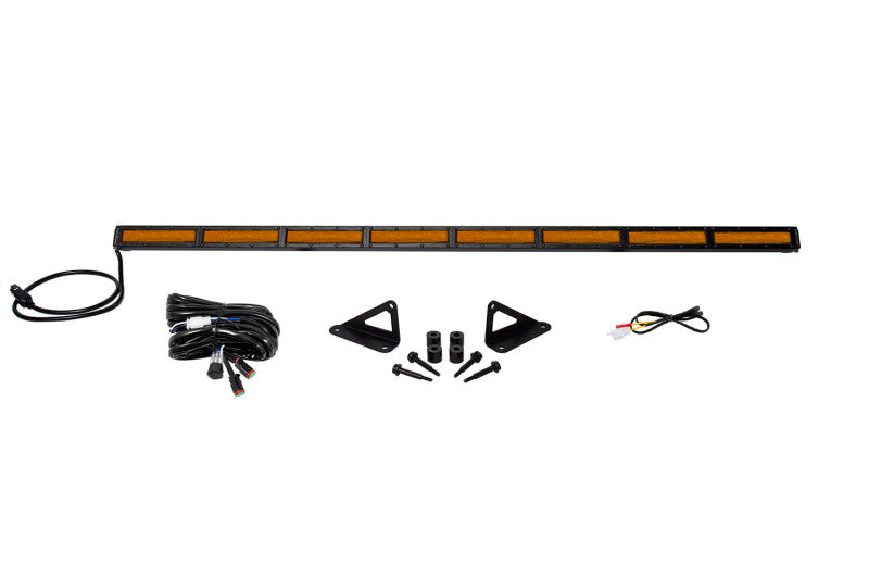 Diode Dynamics 18-21 Jeep JL Wrangler/Gladiator SS50 Hood LED Light Bar Kit - Amber Flood - DD6108