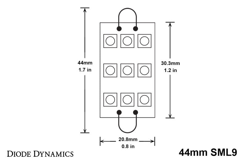 Diode Dynamics 44mm SML9 LED Bulb - Blue (Pair) - DD0104P