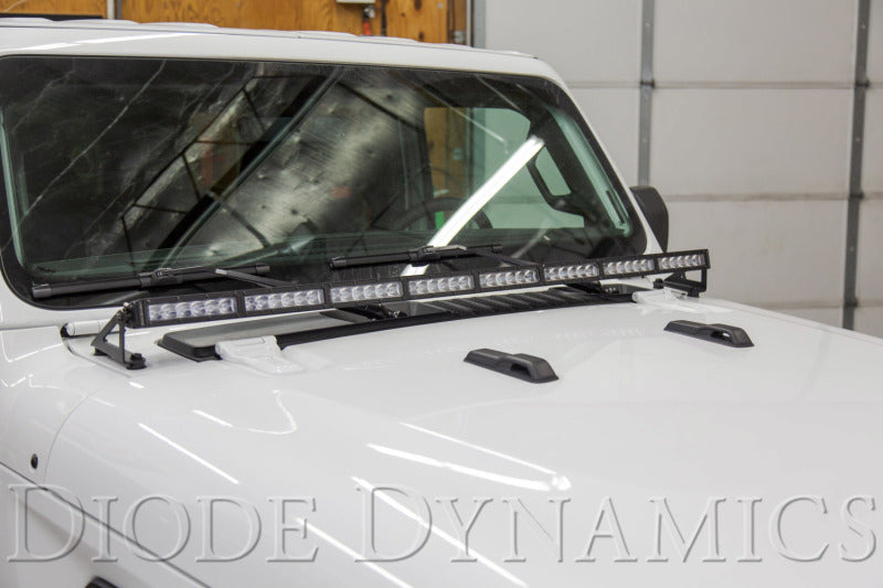 Diode Dynamics 18-21 Jeep JL Wrangler/Gladiator Hood Bracket Kit - DD6090