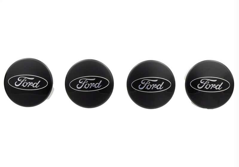 Ford Racing Car Black and Chrome Wheel Cap - M-1096K-BCC