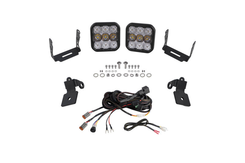 Diode Dynamics 20-Present Polaris RZR A-Pillar LED Pod Kit SS5 Sport - White Combo - DD7639