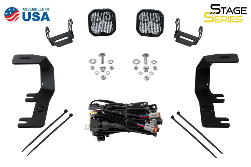 Diode Dynamics 14-19 Silverado/Sierra SSC2 LED Ditch Light Kit Sport - White Combo - DD6659