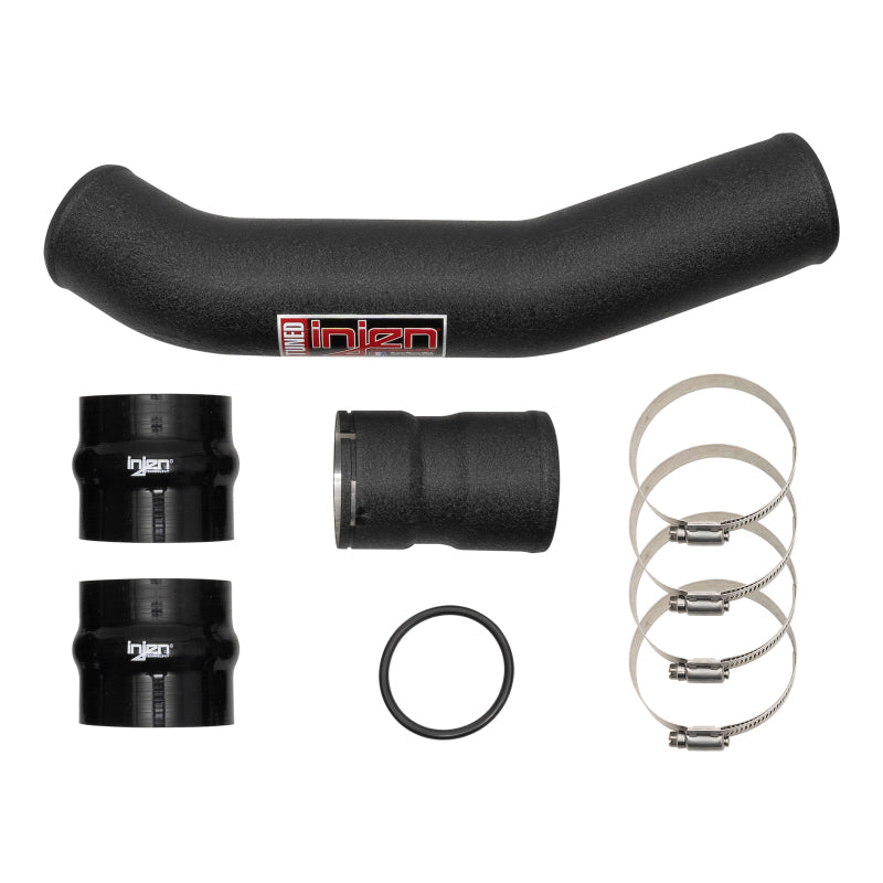 Injen 17-22 Ford F250/F/350/F-450/F-550 V8-6.7L Turbo Diesel Wrnkl Blk Intercooler Hot Side Piping - SES9004ICPHWB