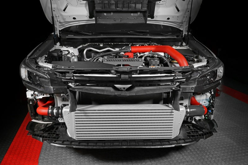 Perrin 22-23 Subaru WRX Front Mount Intercooler Kit (Red Tubes &amp; Silver Core) - PSP-ITR-441SL/RD