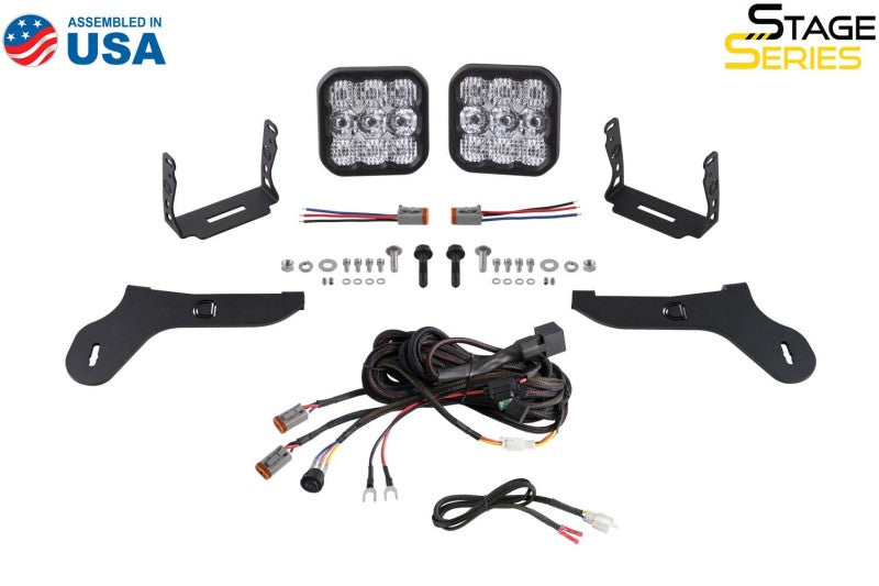 Diode Dynamics 17-20 Ford Raptor SS5 Bumper LED Pod Light Kit Sport - White Driving - DD7346