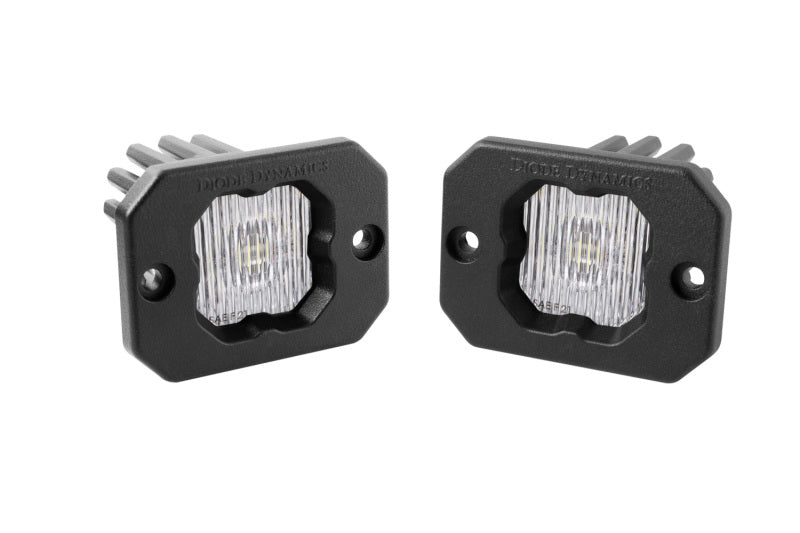 Diode Dynamics Stage Series C1 LED Pod - White SAE Fog Flush ABL (Pair) - DD6850P