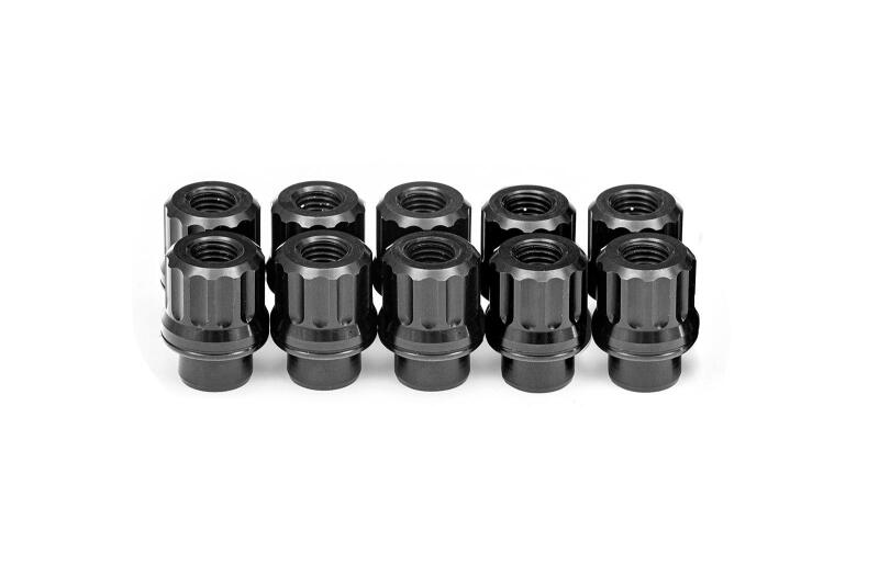 BMR 97-19 Chevrolet Corvette C5/C6/C7 Lug Nut Kit 12mm x 1.50 RH Shank 12-pt Alum Set of 10 - LNK022