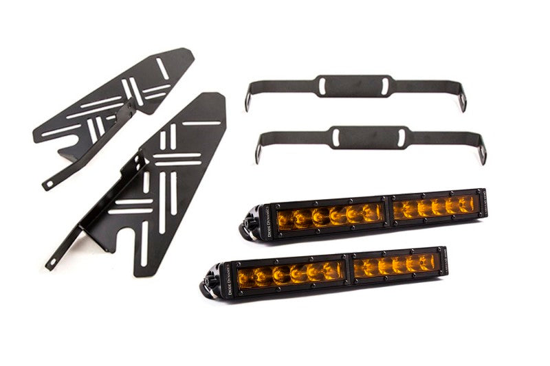 Diode Dynamics 17-19 Ford Raptor SS Fog Kit 12.0 In - Amber Driving - DD6218