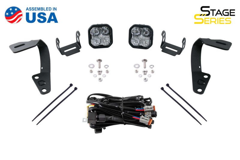 Diode Dynamics 10-21 Toyota 4Runner SS3 LED Ditch Light Kit - Pro White Combo - DD6748