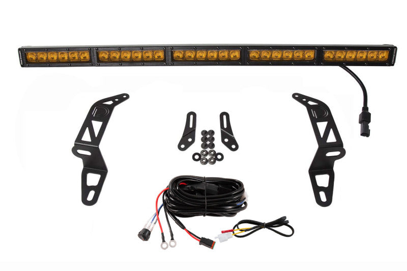 Diode Dynamics 18-21 Jeep JL Wrangler/Gladiator SS30 Bumper Bracket Kit - Amber Driving (Single) - DD6080