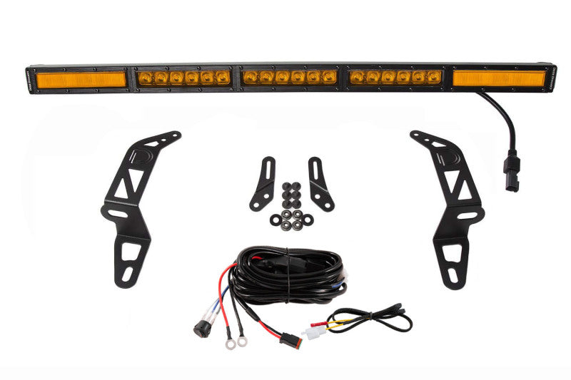 Diode Dynamics 18-21 Jeep JL Wrangler/Gladiator SS30 Bumper Bracket Kit - Amber Combo (Single) - DD6082