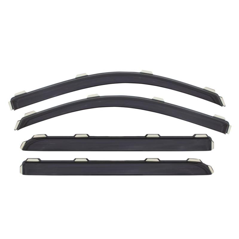 AVS 05-15 Toyota Tacoma Double Cab Ventvisor In-Channel Front &amp; Rear Window Deflectors 4pc - Smoke