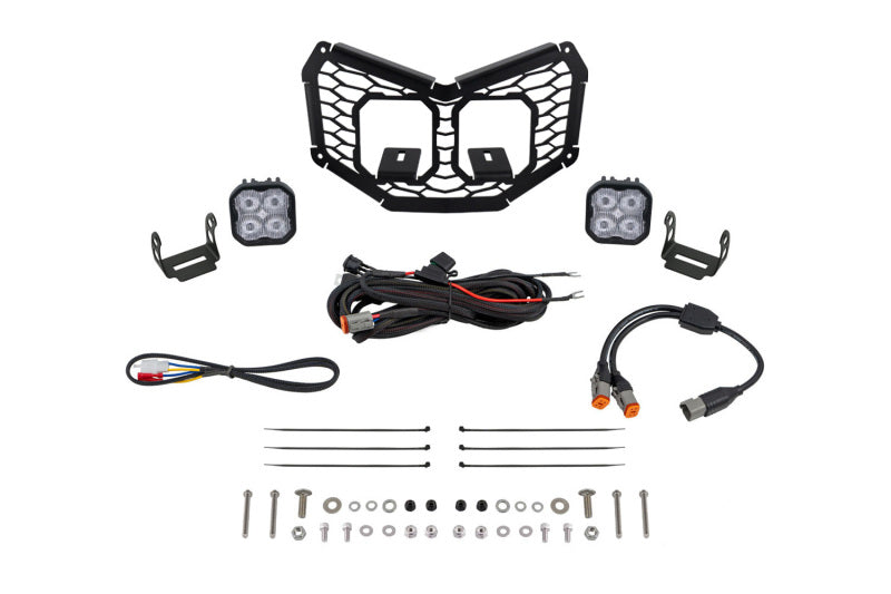 Diode Dynamics 17-24 Can-Am Maverick X3 Stage Series LED Grille Kit - Pro White Fog - DD7884