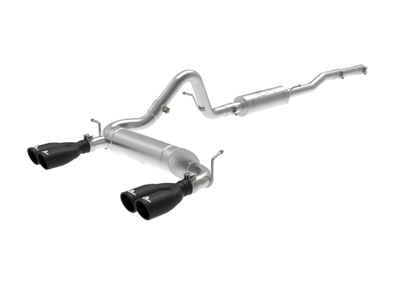 aFe Vulcan Series 2.5in 304SS Cat-Back Exhaust 07-18 Jeep Wrangler (JK) V6-3.6/3.8L w/ Black Tips