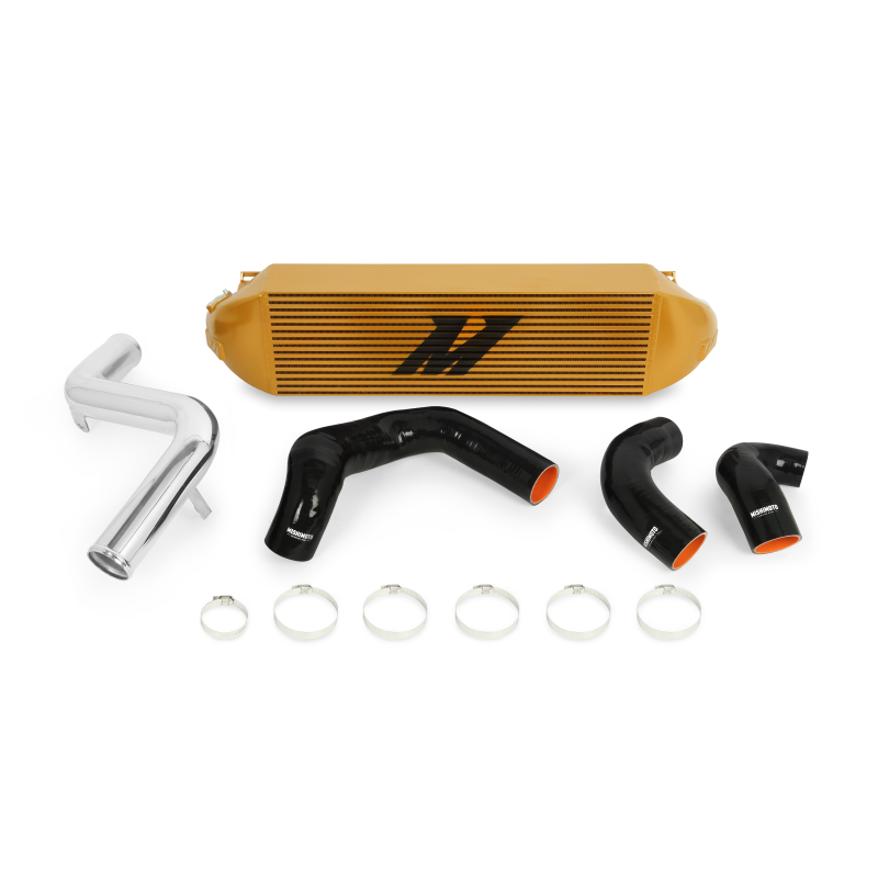 Mishimoto 2013+ Ford Focus ST Gold Intercooler w/ Polished Pipes - MMINT-FOST-13KPGD