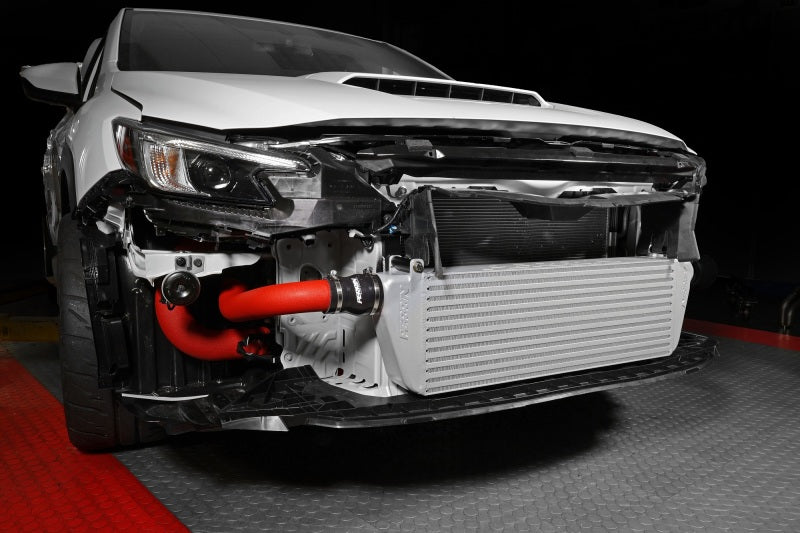 Perrin 22-23 Subaru WRX Front Mount Intercooler Kit (Red Tubes &amp; Silver Core) - PSP-ITR-441SL/RD