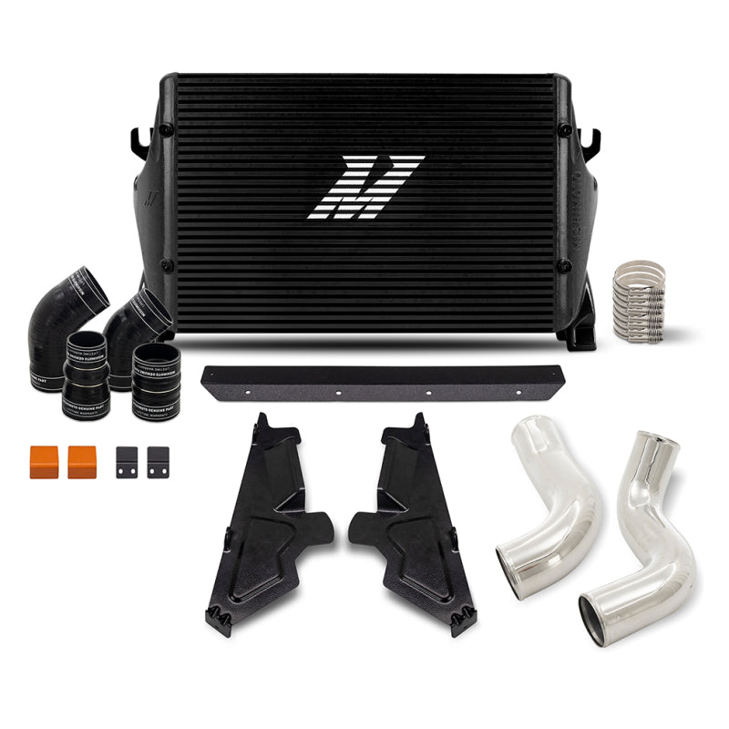 Mishimoto 2019+ Ram 6.7L Cummins Intercooler Kit BK Cooler P Pipes - MMINT-RAM-19KBKP