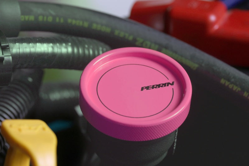 Perrin 02-24 Subaru WRX / 13+ BRZ &amp; GR86 / 04-21 STI / 00-18 Forester XT Oil Fill Cap - Hyper Pink - PSP-ENG-711HP