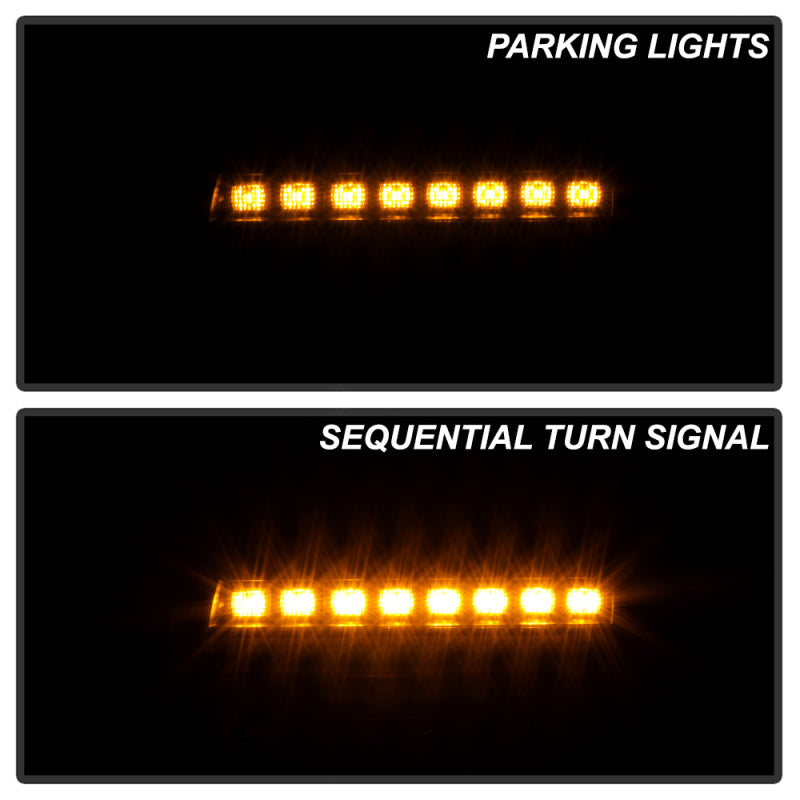 Spyder 18-23 Jeep Wrangler Front Fender LED Lights - Black (CCL-YD-JW18-SEQ-BK)