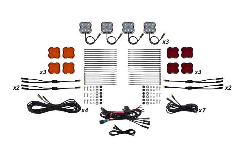 Diode Dynamics Single-Color Rock Light Installer Kit (12-pack) - DD7746