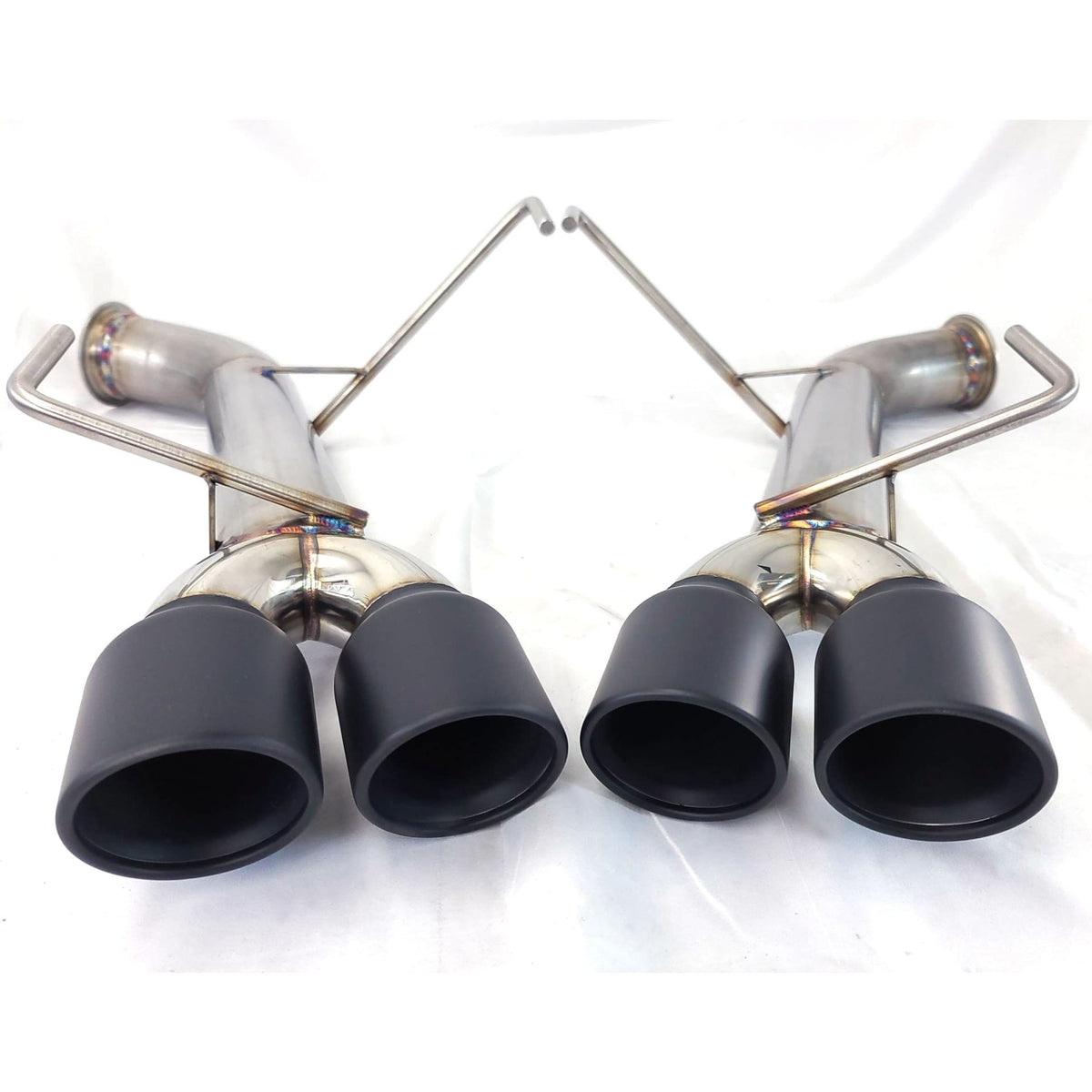 ETS Subaru WRX/STI 2015+ Catback Exhaust Rear Section Only - Extreme / Stealth Tips (Black) - Subaru STI 15+