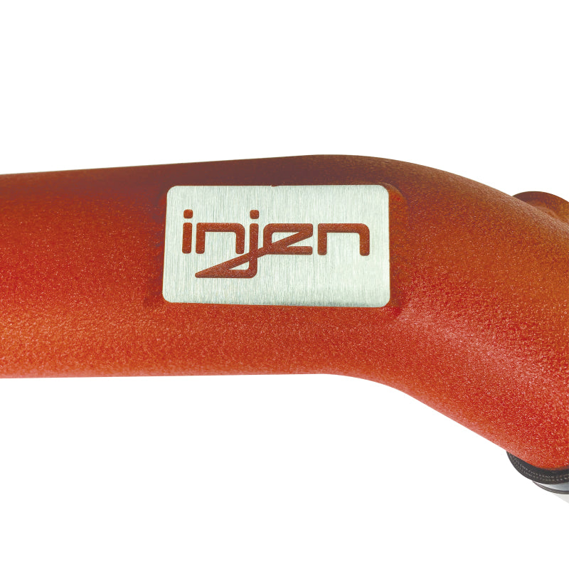 Injen 15-18 BMW M3(F80)/M4 (F82/83) 3.0L L6 Twin Turbo 2PC Aluminum Int. Charge Pipe - Wrinkle Red - SES1116ICPWR