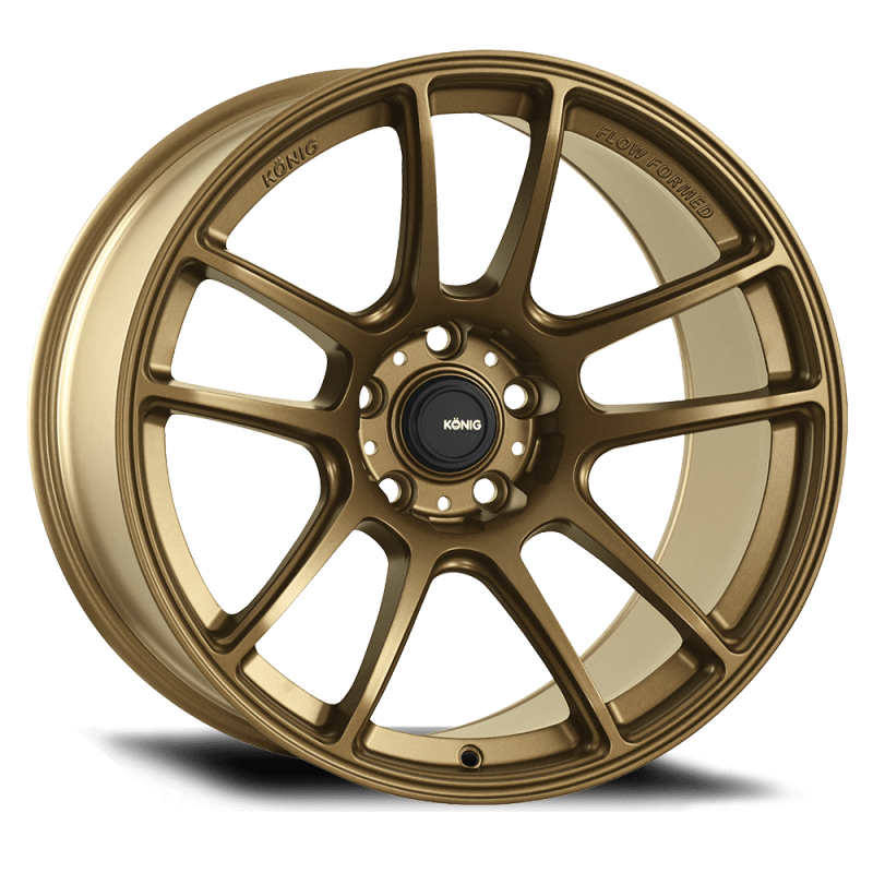 Konig Heliogram 16X8 5X114.3 ET38 Matte Bronze Knurled Bead Flow Formed