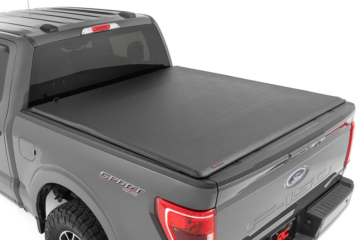 Soft Roll Up Bed Cover | 5&#39;7&quot; Bed | Ford F-150/F-150 Lightning/Raptor  (15-24)