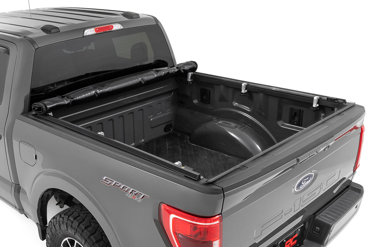 Soft Roll Up Bed Cover | 5&#39;7&quot; Bed | Ford F-150/F-150 Lightning/Raptor  (15-24)