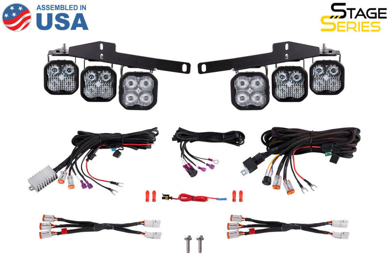 Diode Dynamics 17-20 Ford Raptor SS3 LED Fog Light Kit - White Sport - DD6363