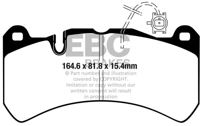 EBC 2016+ Alfa Romeo Giulia 2.9L Twin Turbo Yellowstuff Front Brake Pads - DP42354R