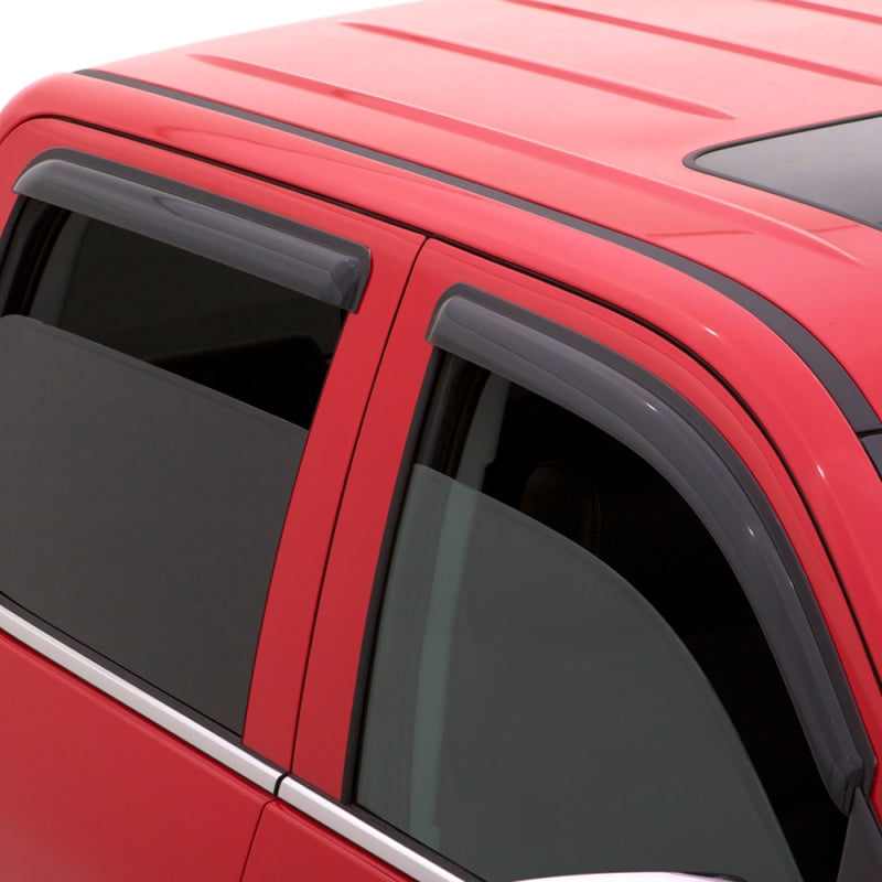 AVS 09-18 Ford Fiesta (Sedan &amp; Hatch) Ventvisor Outside Mount Window Deflectors 4pc - Smoke