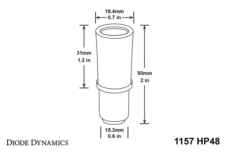 Diode Dynamics 1157 LED Bulb HP48 LED - Amber (Pair) - DD0013P