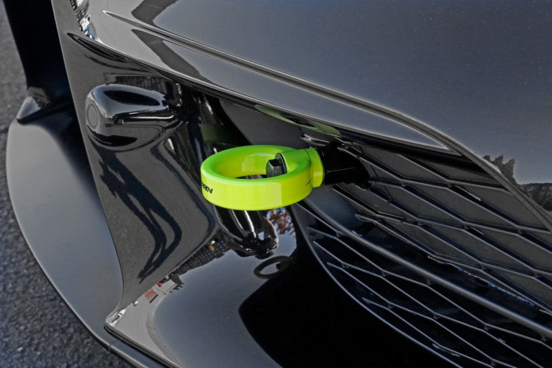 Perrin 2020 Toyota Supra Tow Hook Kit (Front) - Neon Yellow - PTP-BDY-230NY