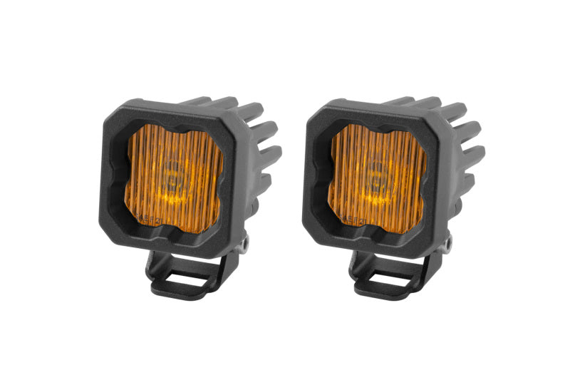 Diode Dynamics Stage Series C1 LED Pod - Yellow SAE Fog Standard ABL (Pair) - DD6848P