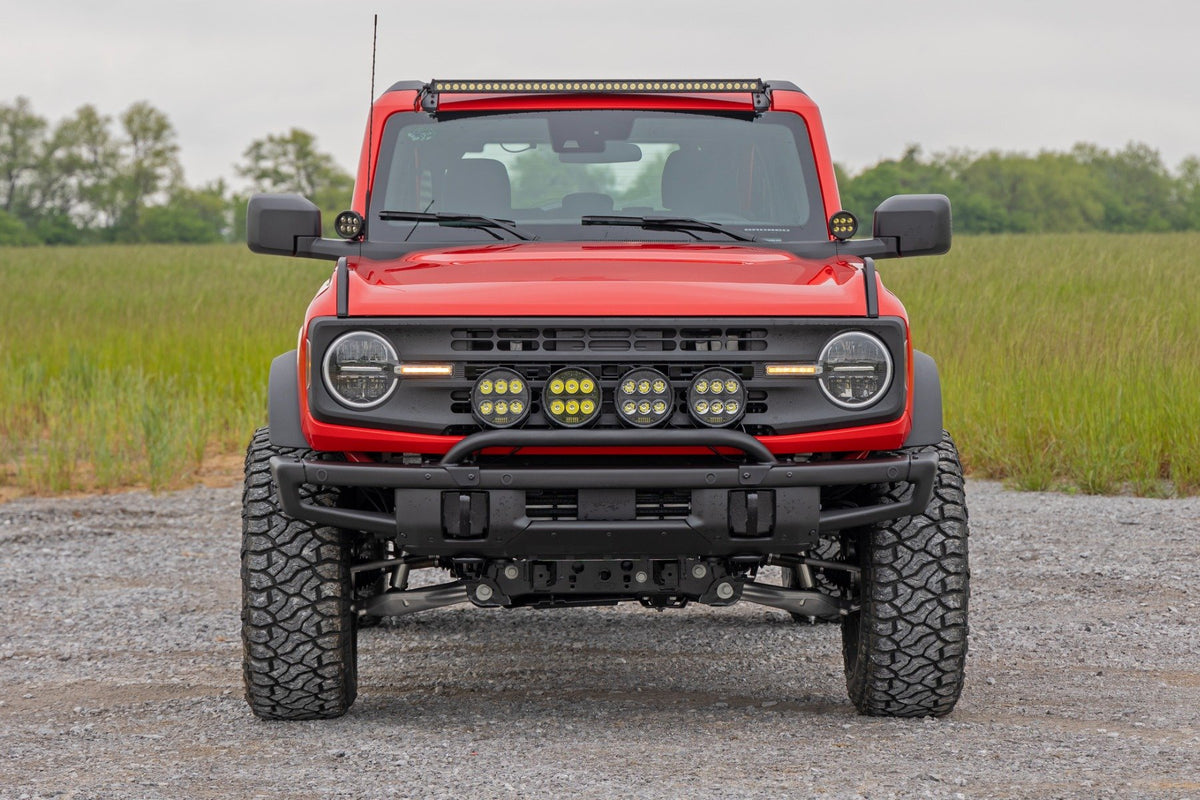 Light Bar Mount | 6.5 Inch Round LED (Quad) | OE Modular Steel | Ford Bronco (21-24)