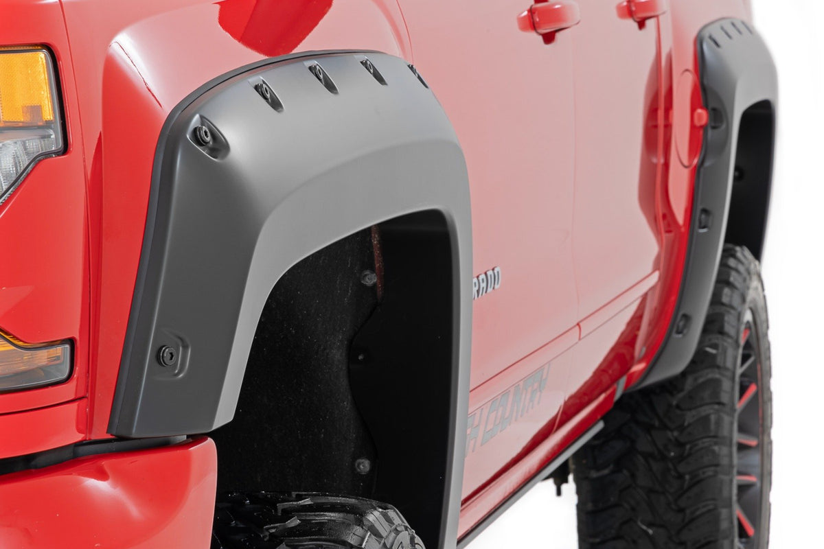 Pocket Fender Flares | 6&#39;7&quot; &amp; 8&#39; Bed | G7C Red Hot | Chevy Silverado 1500 (14-18)/2500HD