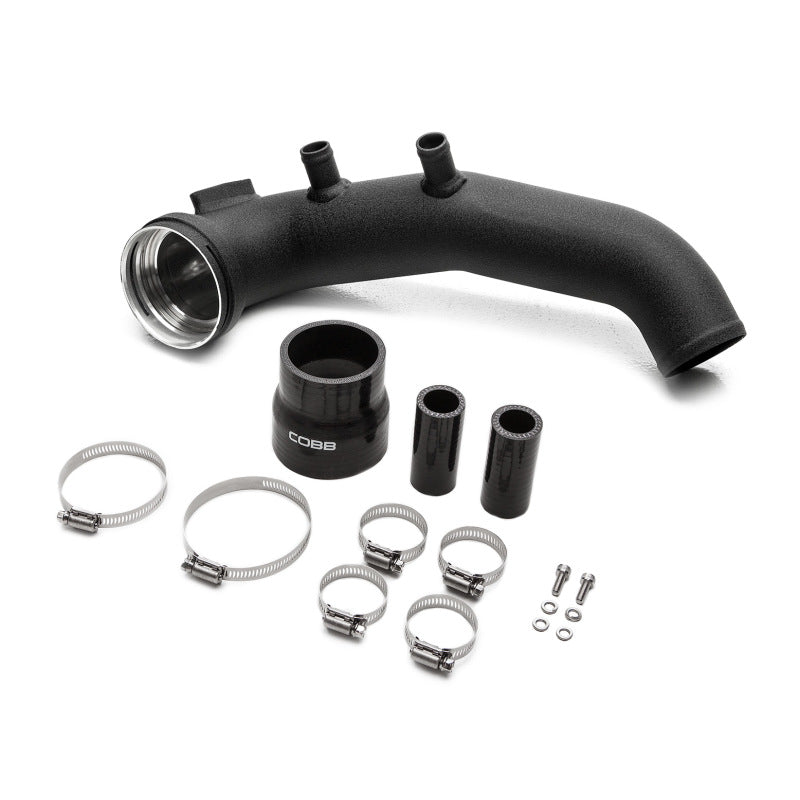 Cobb BMW N54 Intercooler Charge Pipe - Wrinkle Black - 7B1212