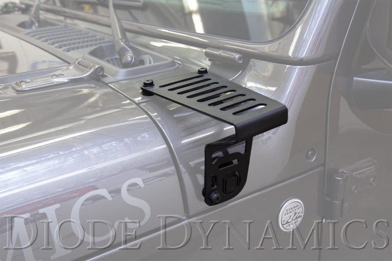 Diode Dynamics 18-21 Jeep JL Wrangler/Gladiator SS3 Cowl LED Bracket Kit - White Sport - DD6553